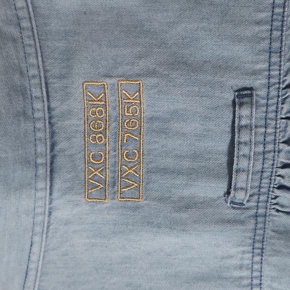 Land Rover Women's Denim Button Up Shirt Size 14 - Picture 13 of 15